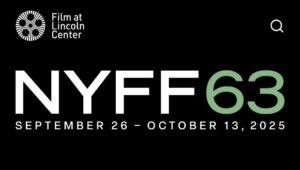 NYFF63 logo. New York Film Festival 63rd edition, September 26 - October 13, 2025.