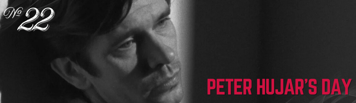 Peter Hujar's Day promotional image, showcasing a portrait of Peter Hujar in a black and white aesthetic.