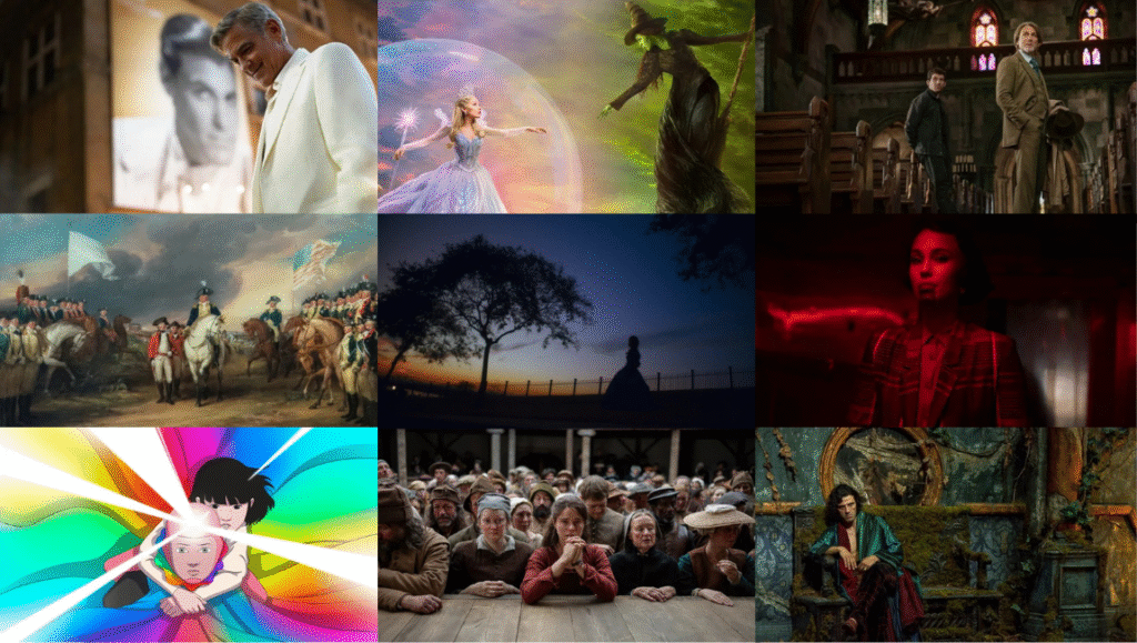 November 2025 Reviews Roundup: Collage of diverse film stills, including drama, fantasy, historical, and animation genres.