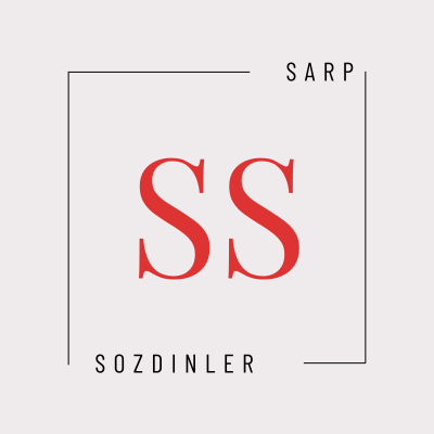 SS Sozdinler logo, featuring bold red 'SS' initials framed with a minimalist design, Sarp brand identity.