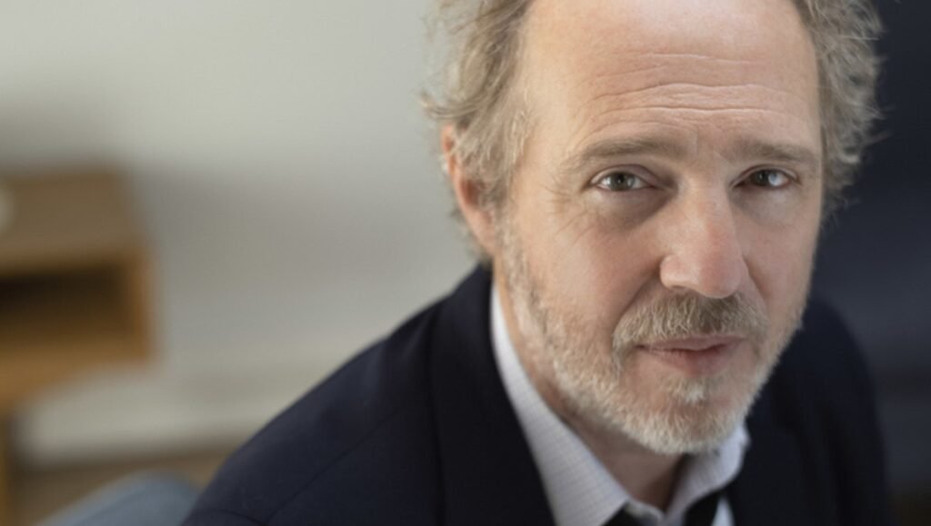 Arnaud Desplechin portrait. The director is discussing his film, We Are Tragic, We Are Ridiculous: On Two Pianos.